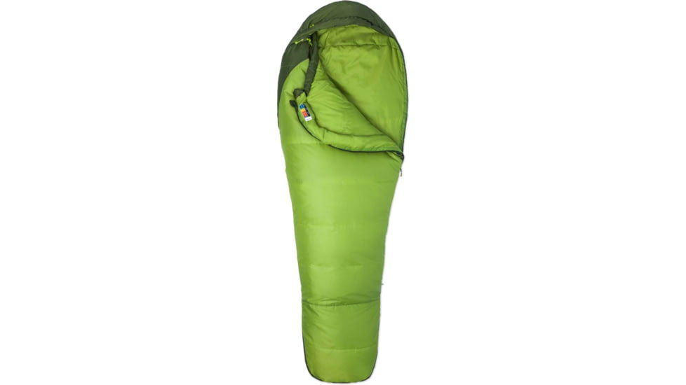 Marmot Trestles 30 Sleeping Bag Synthetic, Regular, Right, Green Lichen/Greenland, 23520-4430-RZ