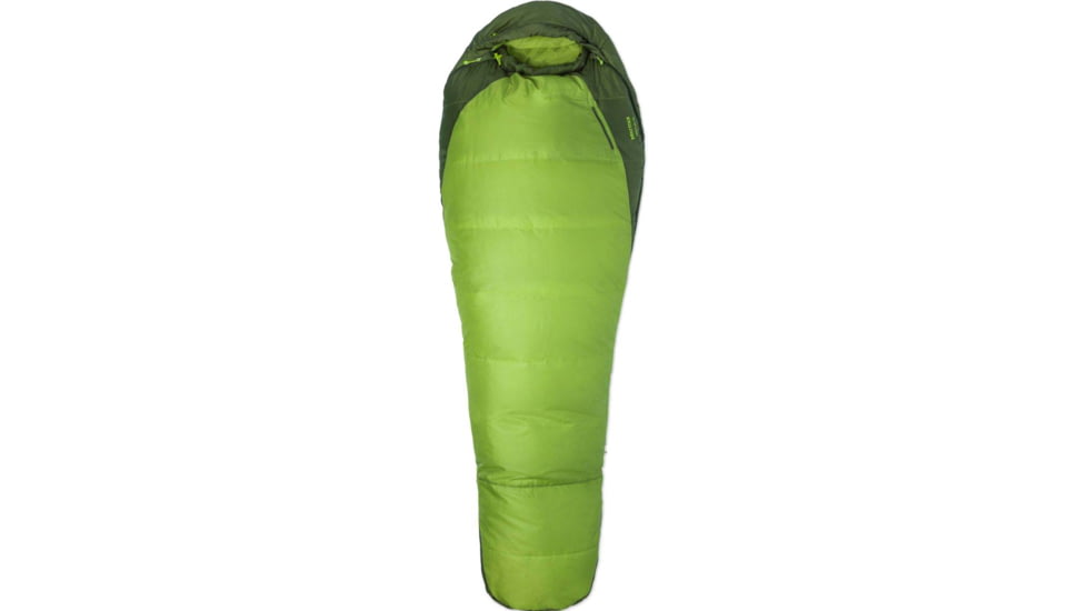 Marmot Trestles 30 Sleeping Bag Synthetic, Regular, Right, Green Lichen/Greenland, 23520-4430-RZ