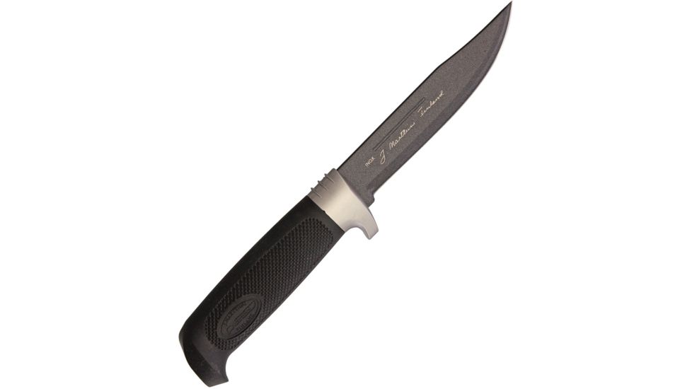 Marttiini Big Game Fixed Blade Knife, 5in, Titanium, Black, Rubber Handle MN390022T