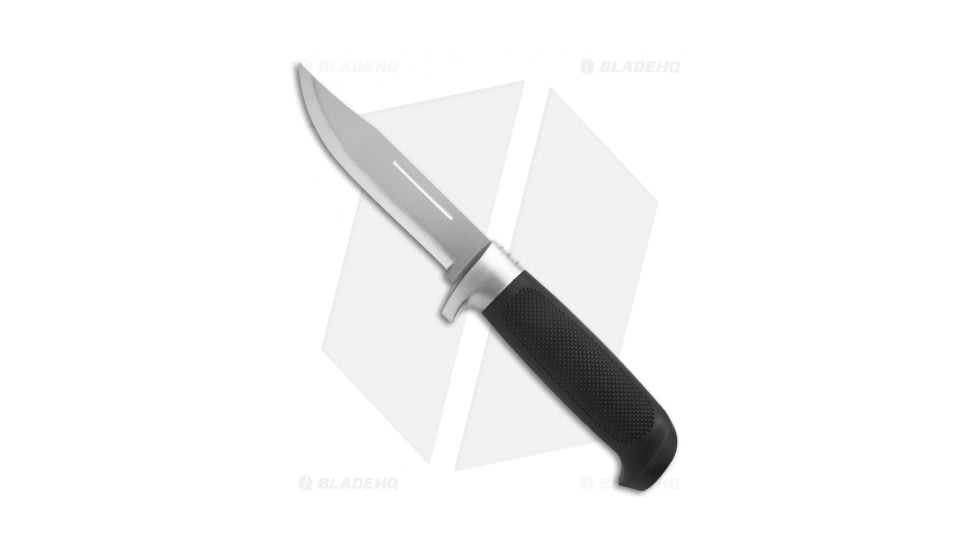 Marttiini Condor Big Game Fixed Blade Knife, 5.25in, Stainless Steel, Clip Point Blade, Rubber Black Handle, Steel/Black, 10.00in, BHQ-24477