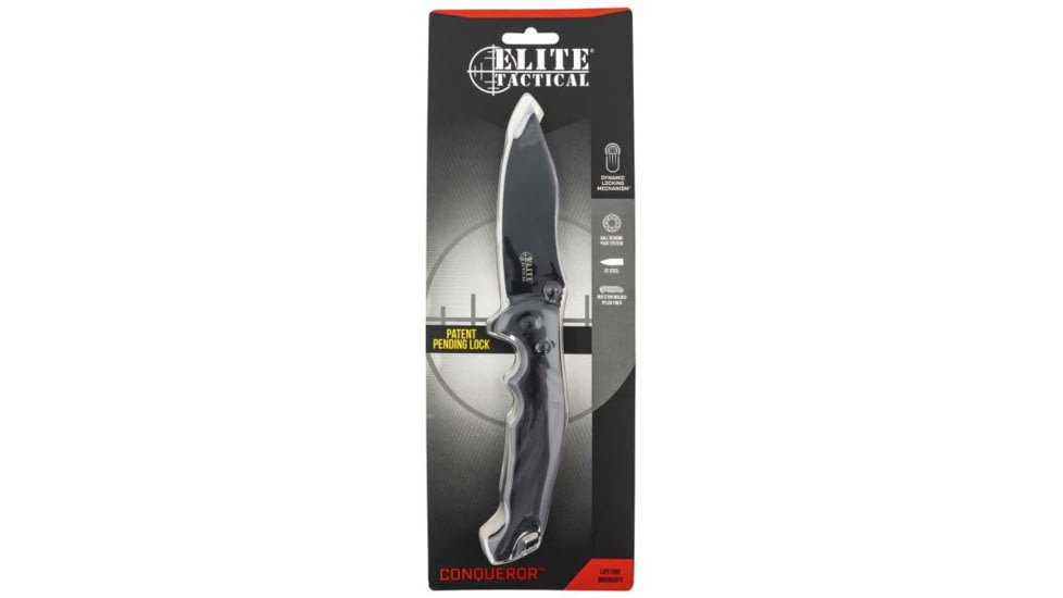 Master Cutlery Conqueror Fixed Blade Knife, 4.8 in, Drop Point, ETFDR010BKCS