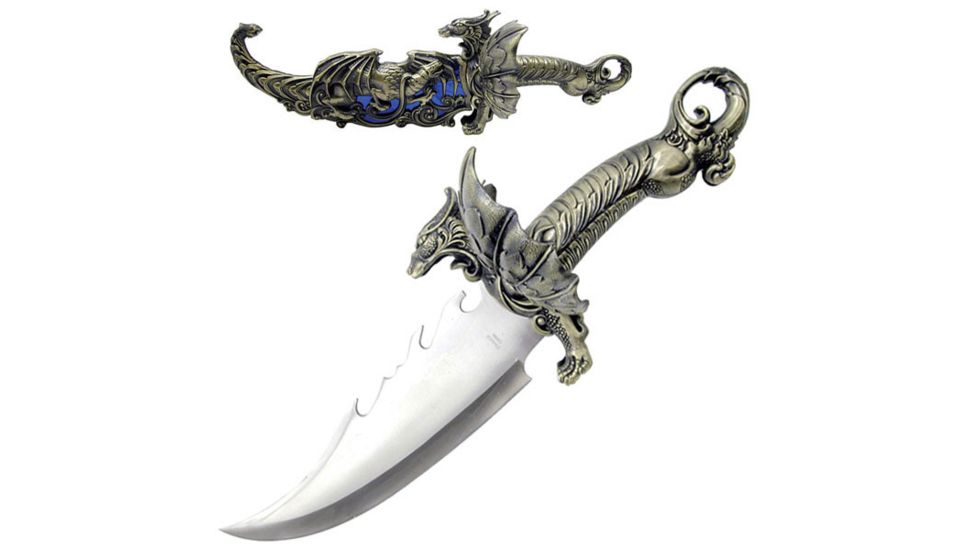 Master Cutlery Fantasy Dragon Knife Display 16" Overall HK-349