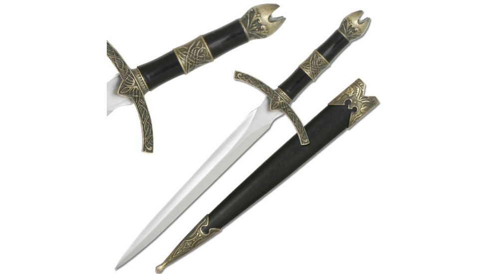 Master Cutlery Fixed Blade, 13.5in, Stainless Steel Blade, Brass Cast Metal Furnishings On Handle HK-3485