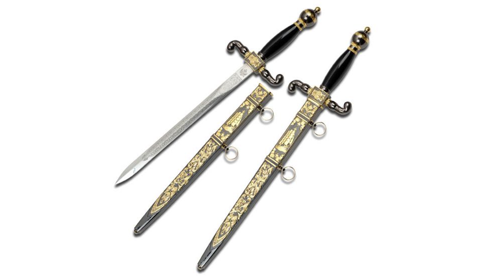 Master Cutlery Fixed Blade, 18.5in, Stainless Steel Blade, Black Nylon Fiber Handle SW-1268