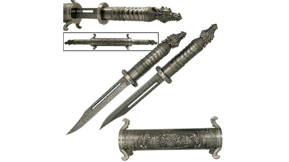 Master Cutlery Fixed Blade, 20in, Stainless Steel Blade, Zinc Alloy Handle HK-25912