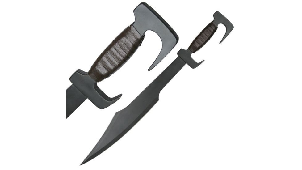 Master Cutlery Fixed Blade, 25in, Stainless Steel Blade, Leather Wrapped Full Tang Stainless Steel Handle SW-1020
