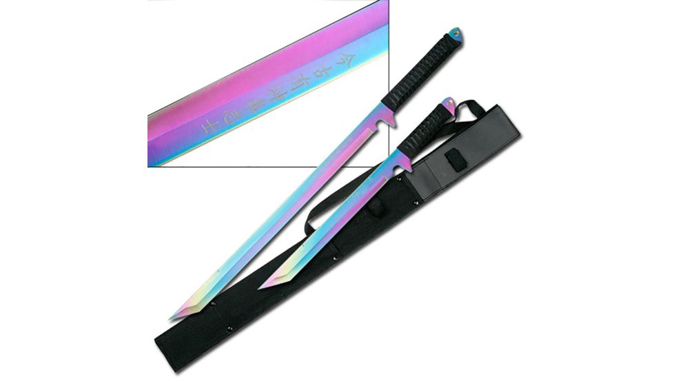 Master Cutlery Fixed Blade, 27in, Stainless Steel Blade, Black Cord Wrapped Handle HK-1070RB