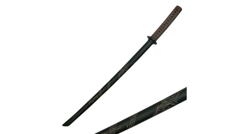 Master Cutlery Fixed Blade, 39.5in, Hardwood Blade, Brown Cord Wrapped Handle 1807D