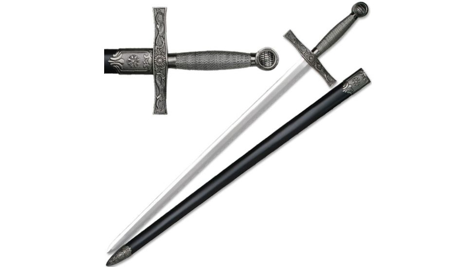 Master Cutlery Fixed Blade, 39in, Stainless Steel Blade, Metal Wire Wrapped Handle HK-5521