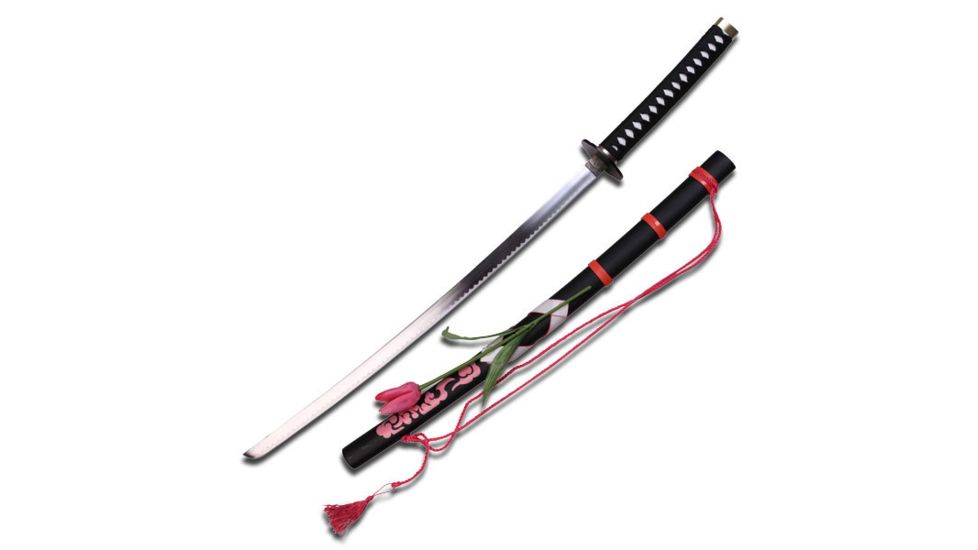 Master Cutlery Fixed Blade, 40.5in, Carbon Steel Blade, Black Cord Wrapped Handle SW-467