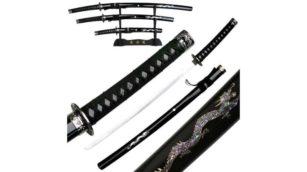 Master Cutlery Fixed Blade, 40.5in, Stainless Steel Blade, Black Cord Wrapped Handle JS-697