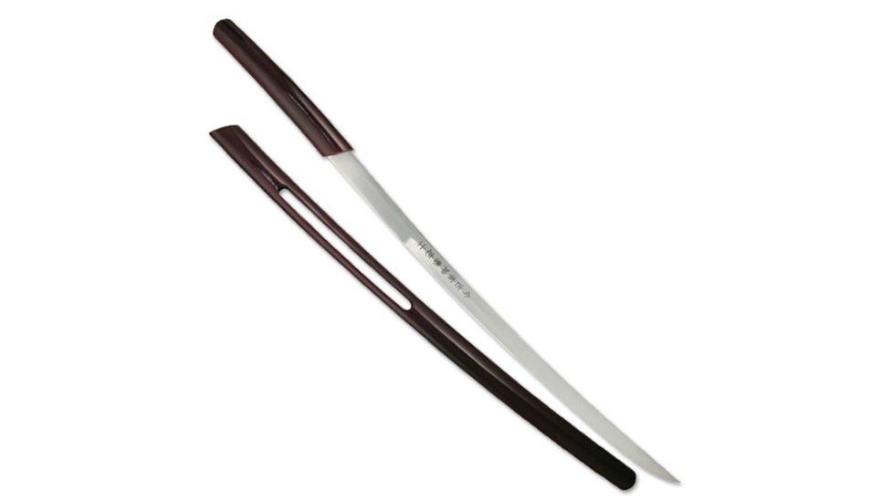 Master Cutlery Fixed Blade, 40.5in, Stainless Steel Blade, Burgundy Lacquered Handle SW-344R