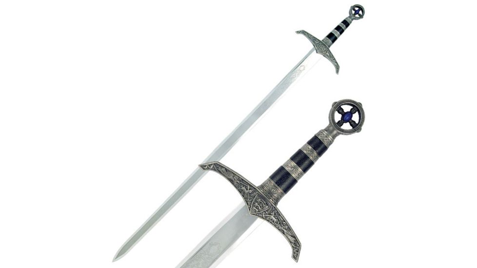 Master Cutlery Fixed Blade, 41.5in, Stainless Steel Blade, Cast Metal Furnishings On Handle D-5002