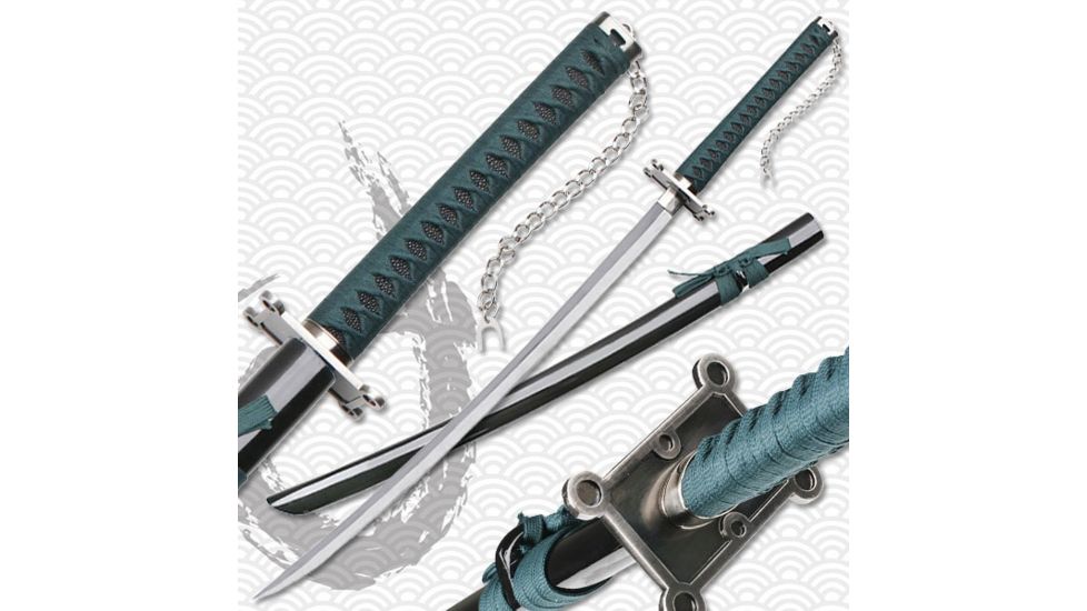 Master Cutlery Fixed Blade, 41in, Carbon Steel Blade, Emerald Green Corp Wrapped Handle JL-590