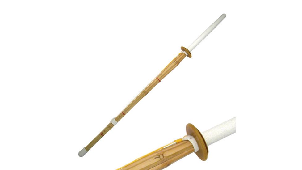 Master Cutlery Fixed Blade, 44in, Bamboo Blade, White Leather Wrapped Handle 503S