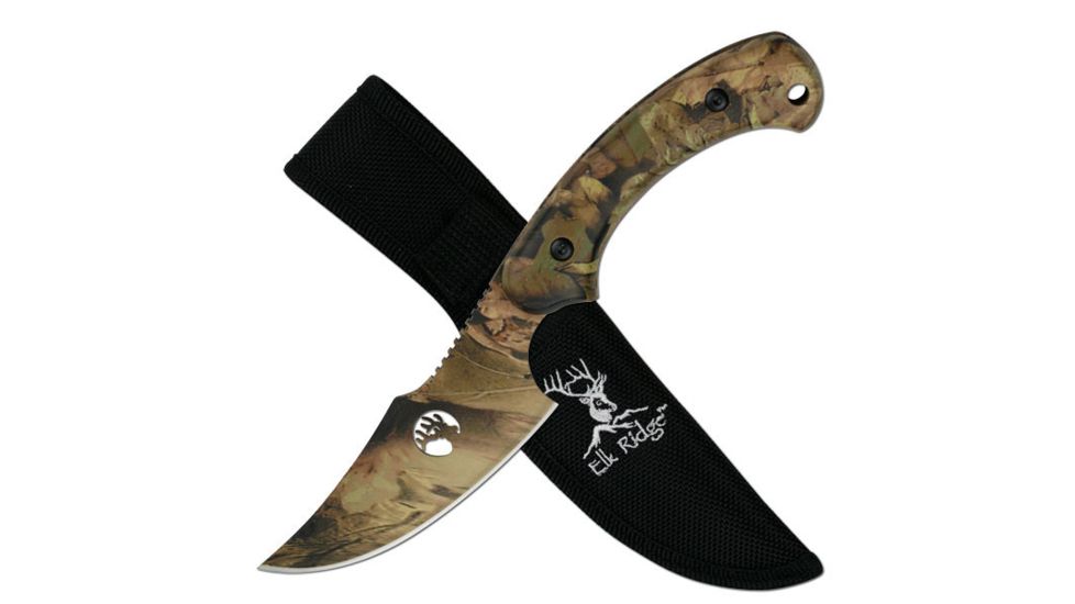 Master Cutlery Fixed Blade, 8in, Stainless Steel Blade, Full Tang Camo Coated Handle TA-28
