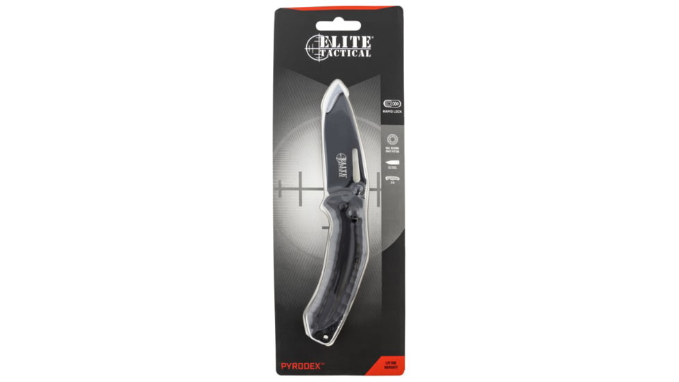 Master Cutlery Pyrodex Fixed Blade Knife, 3.3 in, Drop Point, ETFDR008BKCS