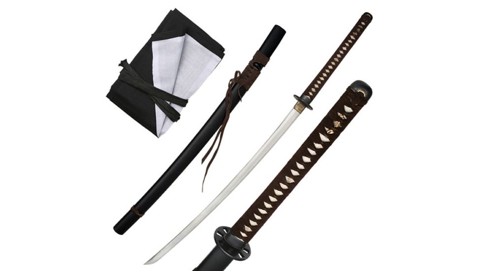 Master Cutlery Sword Of Mortheus, 29in Hand Forged 1065 Carbon Steel Blade, Authentic Ray Skin, MAZ-022