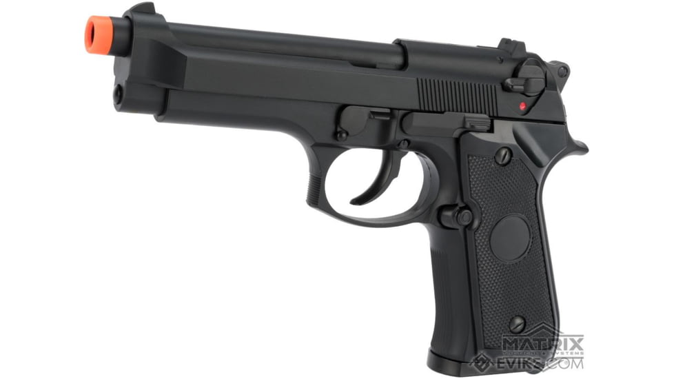 Matrix Elite Tokyo Marui Clone M9 Gas Blowback Airsoft GBB Pistol, Black, GP702
