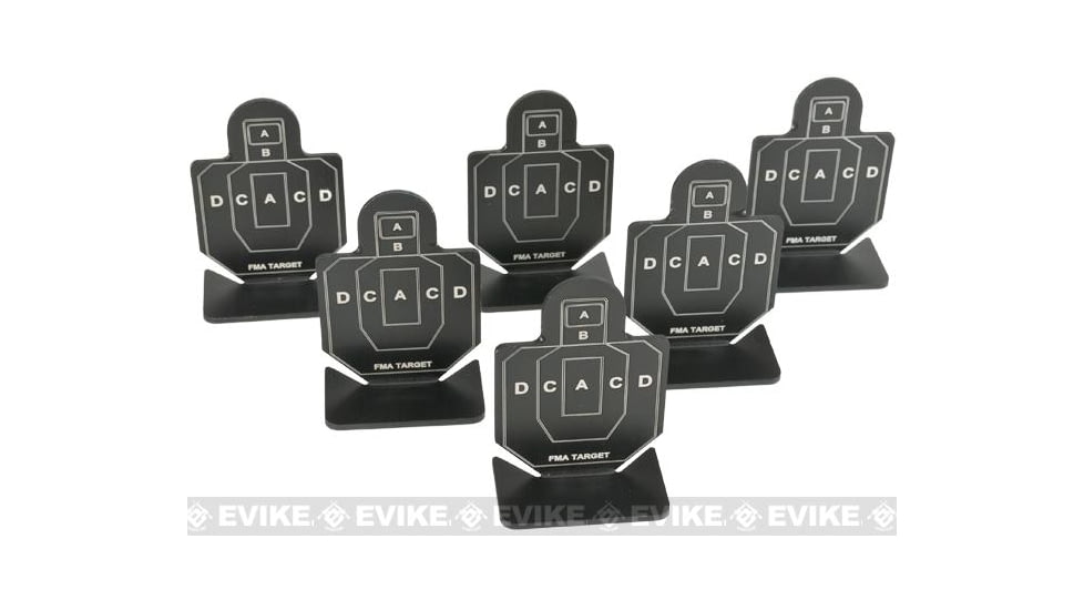 Matrix G FMA Shooting Practice Aluminum Target Set, Set of 6, Type B, Black, TB1003