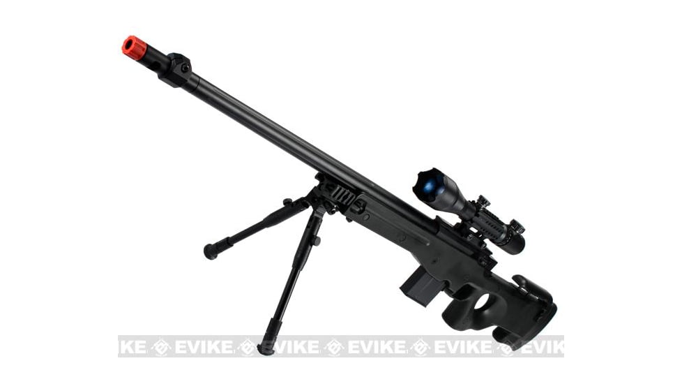 Matrix L96 Marui Clone AWS Bolt Action Airsoft Sniper Rifle w/Scope, Black, 4402C-BK