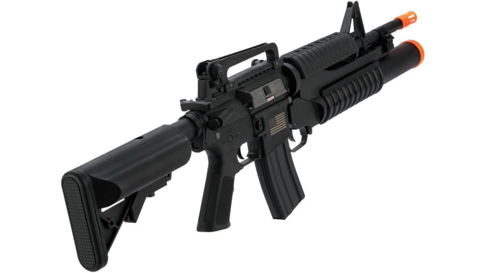 Matrix Sportsline M4 Airsoft AEG Rifle w/G2 Micro-Switch Gearbox, M4 M203, Black, Large, ST-AEG-259-BK-GL-L