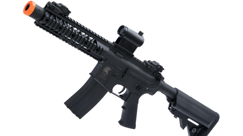 Matrix Sportsline M4 RIS Airsoft AEG Rifle w/G2 Micro-Switch Gearbox, M4 RIS 8in Stubby, Black, Large, ST-AEG-274-B-BK