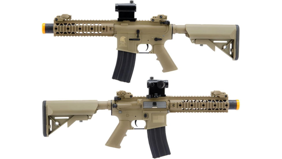 Matrix Sportsline M4 RIS Airsoft AEG Rifle w/G2 Micro-Switch Gearbox, M4 RIS 8in Stubby, Dark Earth, Large, ST-AEG-274-B-DE