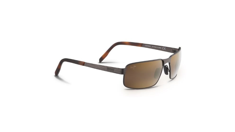 Maui Jim Castaway Sunglasses - Matte Chocolate Frame,Polarized HCL Bronze Lens H187-01M