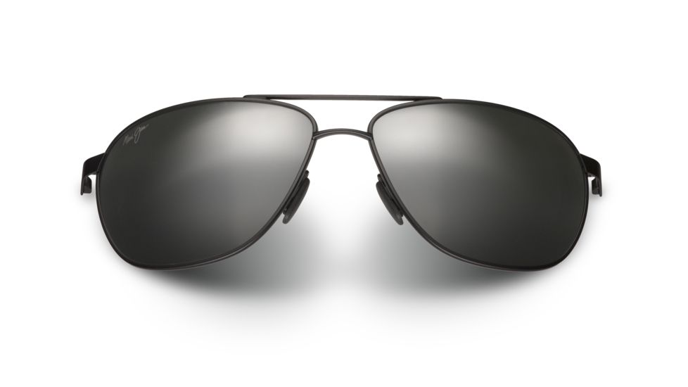Maui Jim Castles Sunglasses, Matte Black Frame, Neutral Grey Lens, Polarized, 728-2M