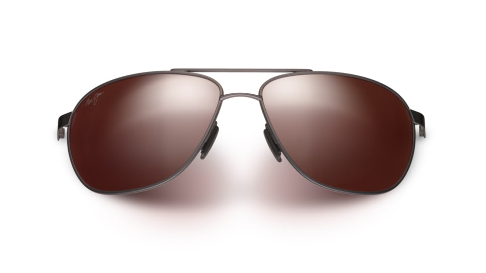 Maui Jim Castles Sunglasses, Satin Dark Gunmetal Frame, Maui Rose Lens, Polarized, R728-02S