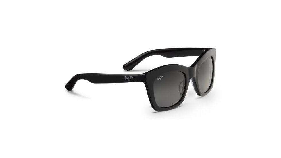 Maui Jim Coco Palms Sunglasses,Square,Gloss Black Frame,Polarized Neutral Grey Lens GS720-02