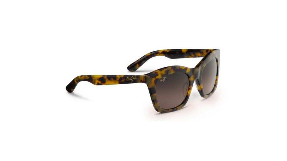 Maui Jim Coco Palms Sunglasses,Square,Tokyo Tortoise Frame,Polarized Maui Rose Lens RS720-10L