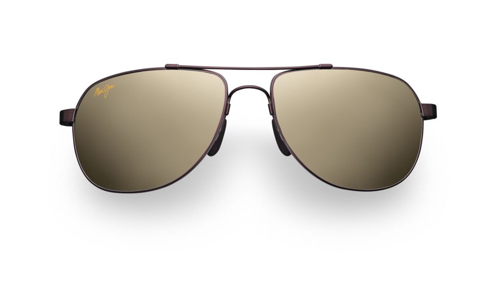 Maui Jim Guardrails Sunglasses w/ Metallic Gloss Copper w/ Tan Tips Frame and HCL Bronze Lenses - H327-23