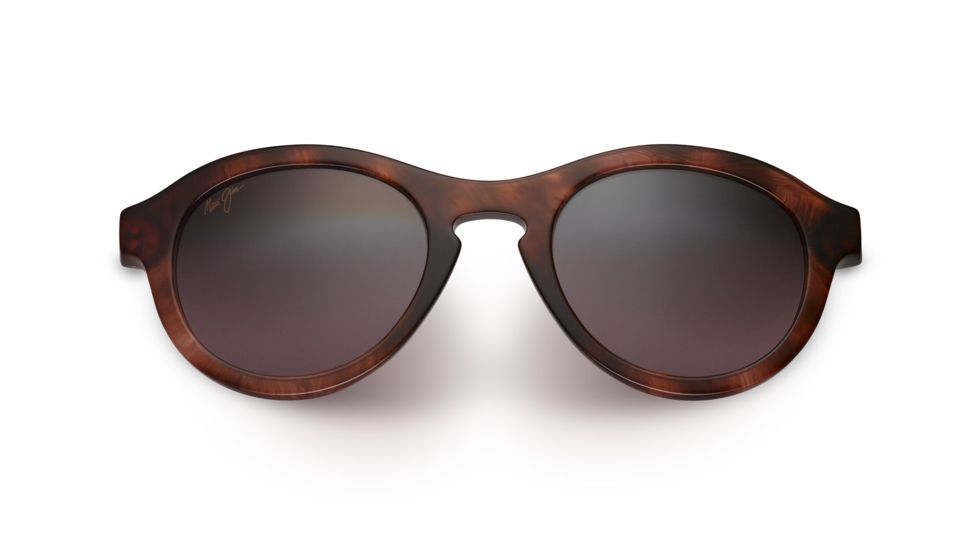 Maui Jim Leia Sunglasses,Round,Brown Feathered Frame,Polarized Maui Rose Lens RS708-26D