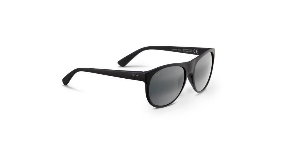 Maui Jim Rising Sun Sunglasses, Matte Black Frame, Neutral Grey Lens, Polarized, 731-2M