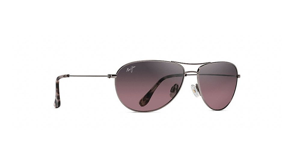 Maui Jim Sea House Polarized Aviator  Sunglasses,Rose Gold,Maui Rose Lens RS772-16R