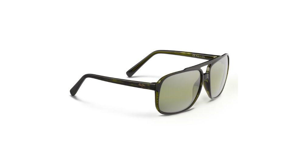 Maui Jim Silversword Sunglasses, Maui HT, Olive Stripe HT701-15C
