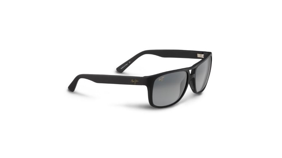 Maui Jim Waterways Sunglasses, Matte Black Rubber, Grey Lenses, Matte Black Rubber GS267-02MR