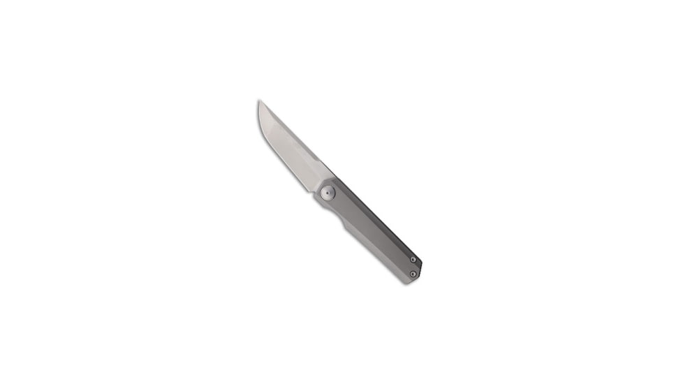 Maxace Knives Maxace Knives Baby Raccoon Dog Frame Lock Knife Titanium 3.1" Satin/SW, Gray, Bohler M390, adult, BHQ-206840