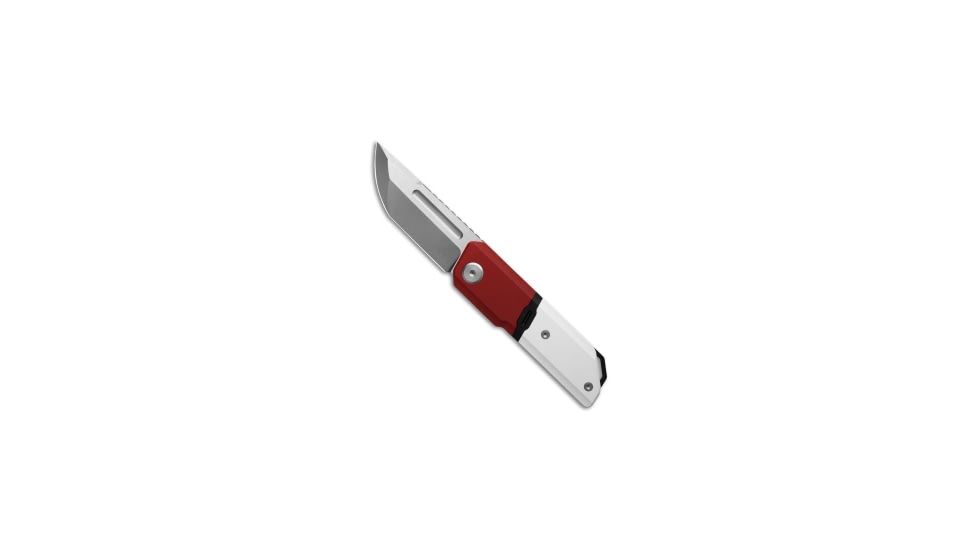 Maxace Maxace Capsule Liner Lock Knife Red/White Titanium 2.6" M390 Satin M19A, Red/White, Bohler M390, adult, BHQ-194368