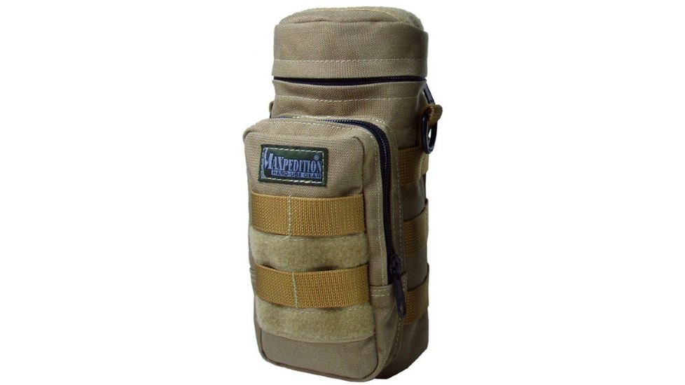 Maxpedition 10&quot; X 4&quot; Water Bottle Holder Pouch - Khaki 0325K