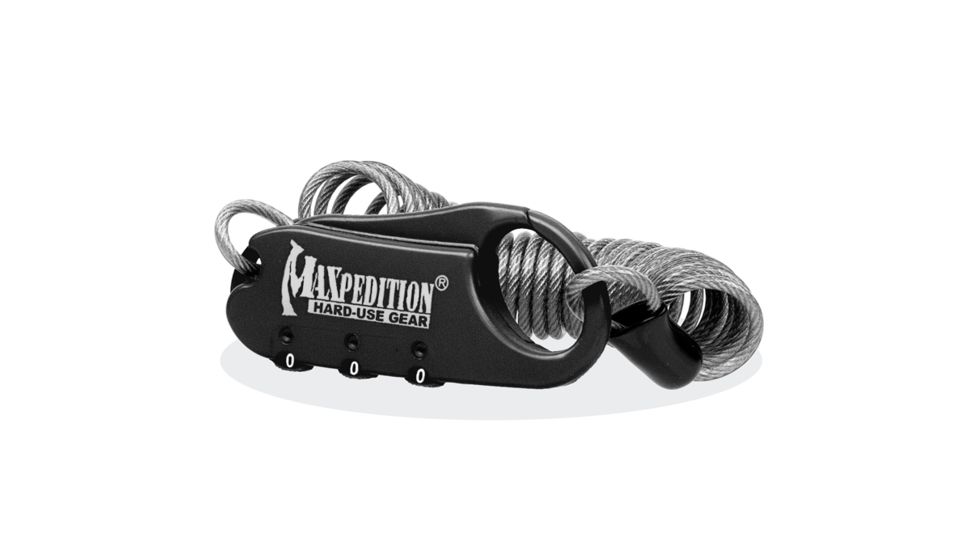 Maxpedition Steel Cable Lock, Black CABLOCB
