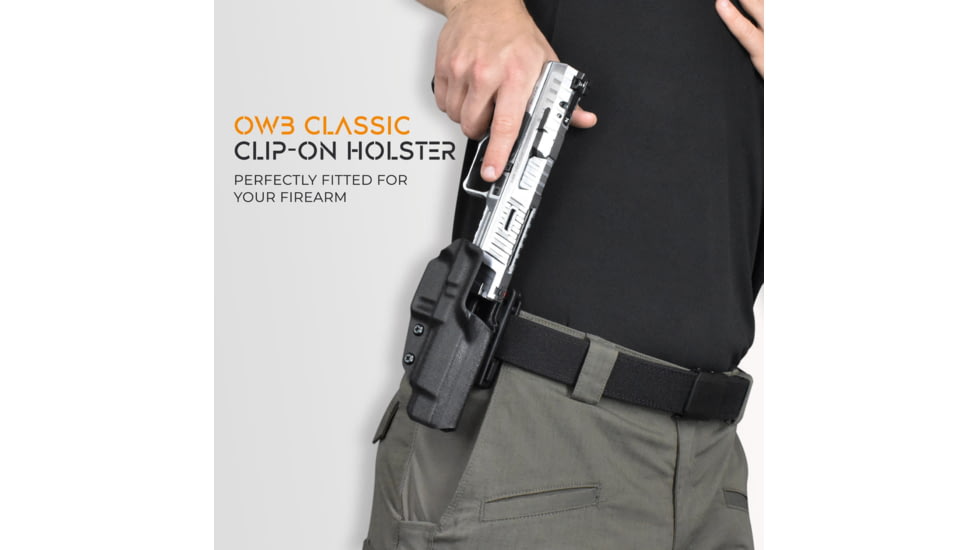 Maxtor Tactical Sig Sauer P365 X-MACRO w/ TLR-7 Sub OWB Classic Clip-on Holster, Black, OWBCP-MACROTLR7SUB-BKRH