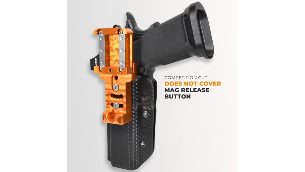 Maxtor Tactical Alloy Competition OWB Holster w/ Align Tactical Thumb Rest, H&amp;K VP9L, Right, Carbon Fiber, ACHBK-VP9LREST-CF