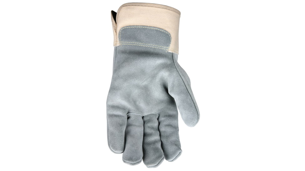 MCR Safety Big Jake with Alycore Cut and Puncture Resistant Leather Palm Work Gloves, Premium A+ Side Leather, Gray, Large, 1717AL