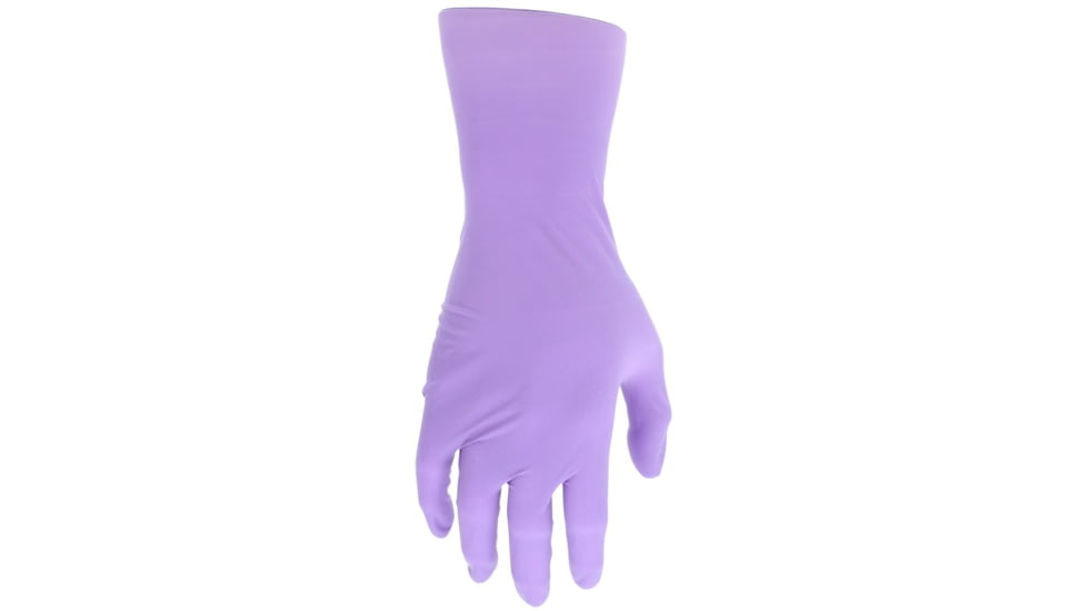 MCR Safety ChemTech Tri-Polymer Blended Disposable Gloves, Powder Free Industrial Food Service Grade, Nitrile Neoprene and Latex Polymers, 12in Length, 6 mil Thickness, Lilac, Small, 7036S