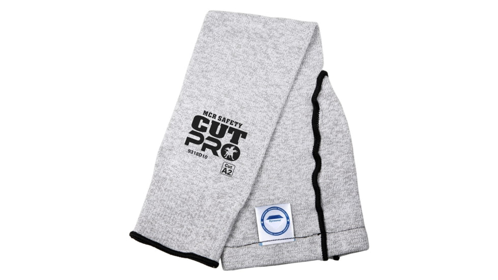 MCR Safety Cut Pro 10 Gauge Dyneema Cut Resistant Sleeves, 18in Length, Upper Arm Gusset, Gray, One Size, 9318D10