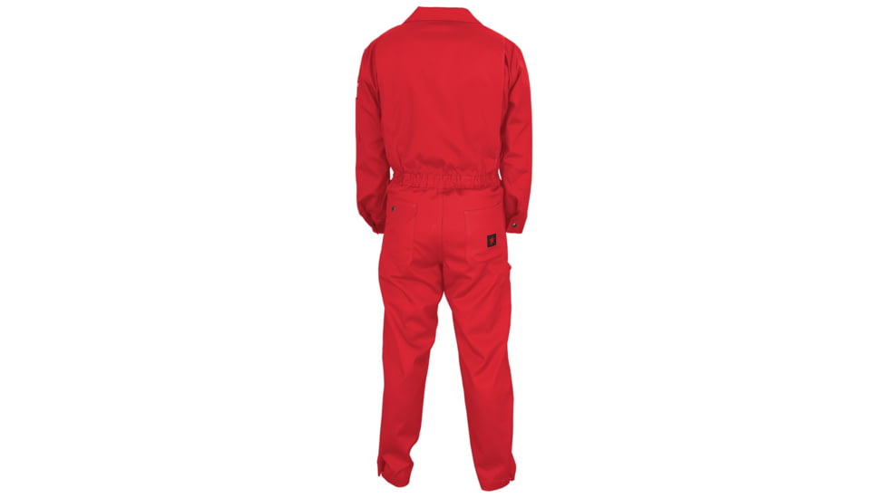 MCR Safety Flame Resistant Deluxe Coverall, 88% Cotton 12% Nylon, Red, 38, DC1R38