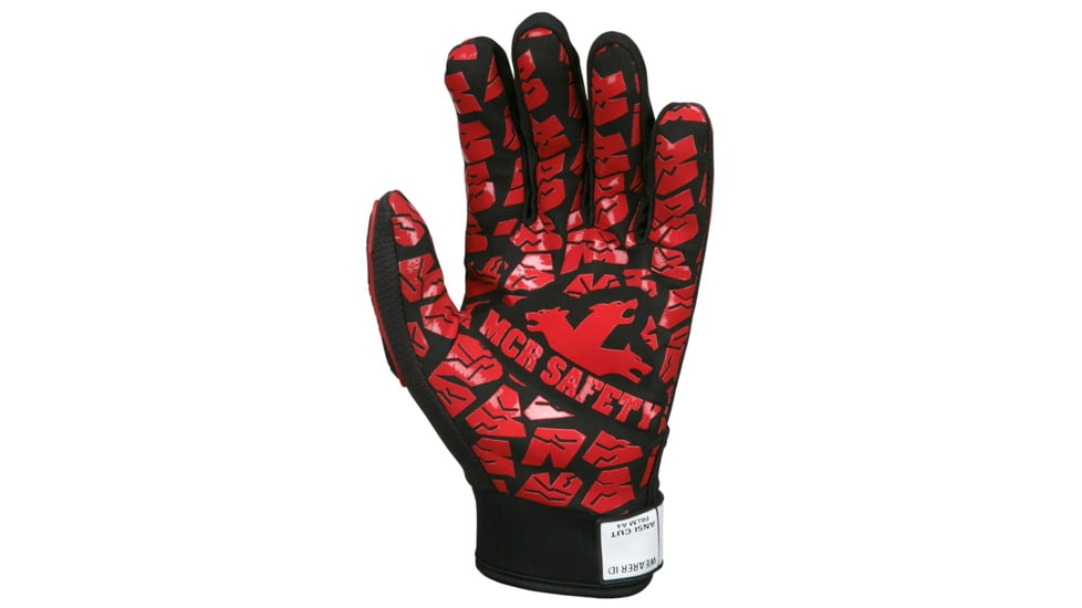MCR Safety FlexTuff Mechanics Gloves, Synthetic Leather Palm, HyperMax Cut Resistant Liner, Silicone Tire Tread Trip, TPR Back of Hand Protection, Black, Small, FT2906S